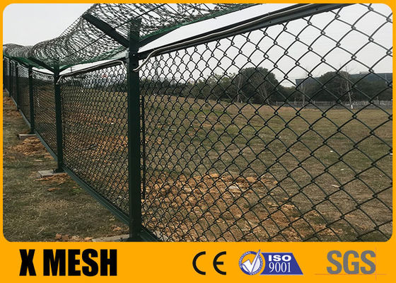Altura de Diamond Chain Link Mesh Fencing 0.8m-2.4m do campo de jogos dos esportes inoxidável