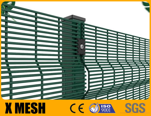 Verde em pó revestido de vista clara vedação Anti-climb 358 com 4mm de diâmetro de fio para jardim