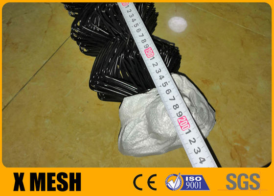 9 manutenção de Mesh Fencing ISO9001 do elo de corrente do vinil do preto do calibre baixa