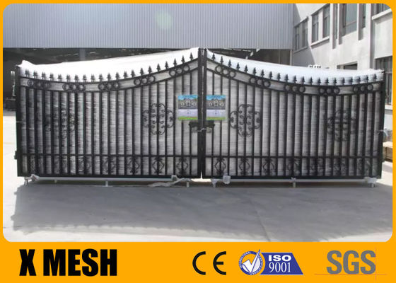 Metal superior frisado da segurança que cerca X MESH Ornamental Aluminum Gates