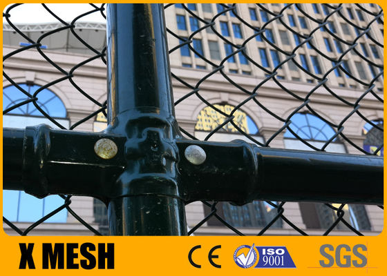 O vinil revestiu os bens de 1,8 M Chain Link Fencing que abrem a cor preta Diamond Wire de 50mm