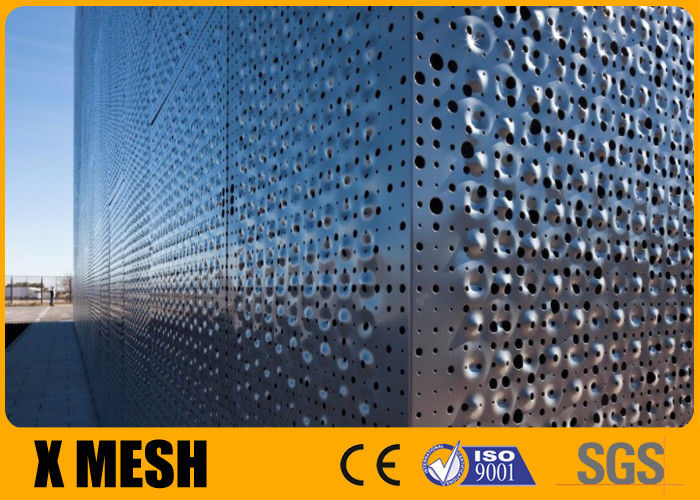 Metal perfurado de alumínio aberto Mesh Sheet de 55% 1x2m para a parede de construção