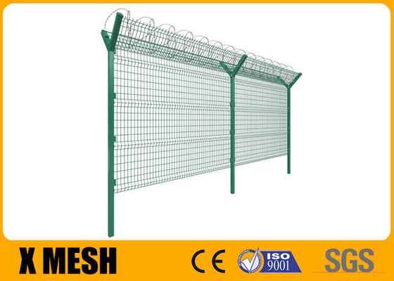 Fio do aeroporto V Mesh Security Fencing 5mm com prova preta da abrasão do arame farpado da lâmina