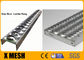 Segurança de aço do metal do anti deslizamento resistente comercial que raspa com suporte do aperto