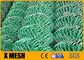 Elo de corrente verde econômico Mesh Fencing ASTM F668 do PVC