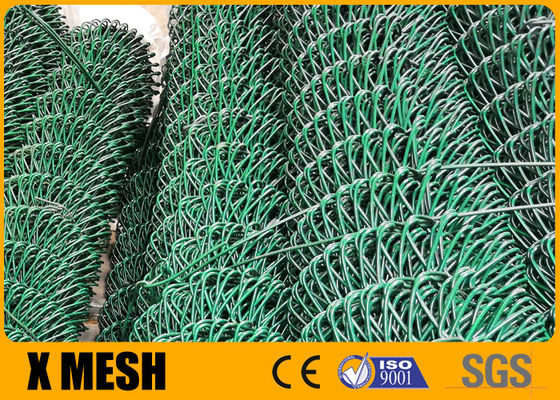 Elo de corrente Mesh Fencing ASTM F668 do vinil de um verde de 50 pés